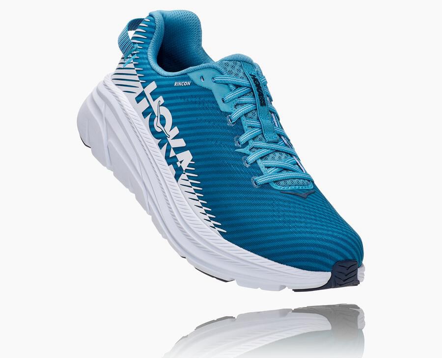 Hoka One One Running Shoes Mens Blue/White - Rincon 2 - 54670GRAJ